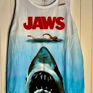 Jaws Men’s Tank Top Medium Universal City Studios Hybrid Shark Week NWT Poly Cot